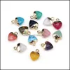 Charms Delicate Natural Stone Heart Rose Quartz Lapis Lazi Turquoise Opal Pendant DIY f￶r armband halsband￶rh￤ngen smycken g￶r dhuq4