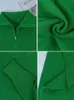 Suéteres de mujer Cremalleras de cuello alto de mujer Suéteres de mujer de moda Suéter verde azul sólido Suéter de punto casual de manga larga Mujer Invierno 230221