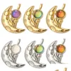 Charms Moon Astronaut Gold Sailor Dangg voor sieraden maken Levering Diy Earring ketting