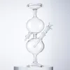 Unique Hookahs Glass Bong Bongs Infinity Waterfall Bong 12 Inch Recycler Universal Gravity Water Vessel Pipe Oil Dab Rig 14mm Female Joint With Bowl WP2182