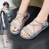 Sandals 2022 New Girls Sandals Children Rhinestone Fashion Princess Shoes Big Girls Shoes Open Toe Non-Slip Cross Strap Sandales CSH1330 R230220