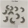 Charms 60Pcs Moon Connector For Women Jewelry Diy Necklace Bracelet Key Chain Aesthetic Accessories Making Supplies Drop Dhy4L