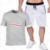 Mens Set Designer Tracksuits Homem Casual Carta Imprimir Sportswear Moda Manga Curta Fitness Sports Terno T-shirt e Shorts Define Homens Tracksuit