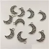 Charms 60Pcs Moon Connector For Women Jewelry Diy Necklace Bracelet Key Chain Aesthetic Accessories Making Supplies Drop Dhy4L