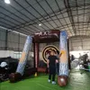 3x3m Jeux de plein air Jeux de lancer de hache gonflables interactifs Carnaval Sports Athlétique Cible Tir Lancer Lancer Dart Cage collante avec 10 axes et souffleur bateau libre