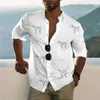 Freizeithemden für Herren Sommer Herren Tropische Hawaii-Hemden 3D-gedruckte Harajuku-Kurzarmbluse Übergroße Tops T-Shirt Homme Y2k Camiseta Hombre 230220