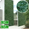 Decorative Flowers 5mx1m Artificial Plants Grass Wall Backdrop Wedding Boxwood Hedge Panels For Indoor/Outdoor Garden Decor