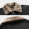Męskie kurtki męskie dżinsowa kurtka jesienna zima pluszowa swoboda Europa i Ameryka moda ciepłe single, delikatne, przystojne, przystojne krótkie