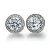 Women Classic design Jewelry Designer Earrings Original box For Crystal Diamond Womens Stud Earring Titanium Jewelry228B