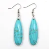 Dingle örhängen silverpläterad opalit opal långt vatten droppe för kvinnor lapis lazuli smycken