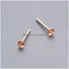 Bead Caps Wholesale S925 Sterling Sier Earring Posts Stud Earrings M Small Setting Pearl Cup Accessories For Jewelry Diy Dhfne