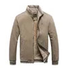 Men's Jackets Winter 2023 Men's Thick Fleece Jacket Army Green Khaki Casual Warm Cotton Coat For Male 5XL