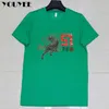 Herr t-shirts mode män tshirt tryckt heta diamanter leopard man topp 2022 sommar ny designer mogna manliga stiliga tees mens gula kläder z0221