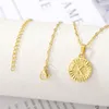 Cadeias Colar Inicial para Mulheres Gold Letra Rodada Nome da Corrente Pingente Cheger Golas A-Z Jewelry Christmas Gifts