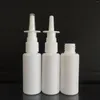 Lagringsflaskor direkt spray flaska vit husdjur tom fin nasal dim plast kosmetisk näsa