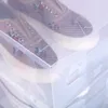 Tutuk Açık Plastik Ayakkabı Kutusu Toz geçirmez spor ayakkabı çekmeceleri Flip Şeffaf İstiflenebilir Kutular Ayakkabı Konteynerleri C6