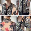 Chemises décontractées pour hommes 2023 haute qualité hommes chemise florale à manches longues smoking mince mode hommes concepteur rétro imprimé Camisa Masculina 4XL