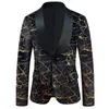 Men's EUR velvet velvet suit, Advanced material quality stage dress, singer's performance dress, host's gilded suit