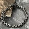 Stainless Steel Vintage Bracelet Men Black Cuban Chain Retro Wristband Male Fashion Jewelry Christmas Gift Wholesale Accessories