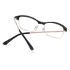 Okulary przeciwsłoneczne kobiety mężczyźni antyi-UV niebieskie promienie czytanie okularów przenośna metalowa pół ramy presbyopia okulary daleki wzrok 1.0- 4.0 Sunglasses