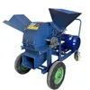 Double-Port Wood Chipper Shredder Machine Universal Waste Wood/Branch Sawdust Pulverize Equipment Crusher med Motor 7.5/11kW