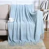 Blankets Nordic Tassel Blanket For Couch Sofa Bed Decorative Soft Textured Knitted Picnic Travel Airplane El