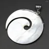 Pendentif colliers coquille naturelle mode grande forme ronde breloques pour faire des femmes bijoux à bricoler soi-même collier cadeau 50x50mm