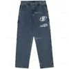 Jeans da uomo Jeans ricamati retrò Streetwear Jeans larghi e slouchy Abbigliamento Uomo Y2k Pantaloni larghi dritti larghi di alta qualità 230220