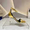 Sandálias de moda feminino steletto sapatos formais patente de couro tornozelo de fivela de fivela de fivela de salto de luto de luxo de luxo