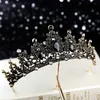 Tiaras Baroque black tiara bridal hair wear birthday princess tiara style wedding hair accessories Z0220