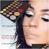Eye Shadow PopFeel 29 F￤rger Eyeshadow Palette Matte Sequin Diamond Glitter Portable Beauty Essentials Universal Make Up Makeup Drop DHA5S