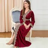 Etnische kleding Moslim Abaya Eid Turkije jurken voor vrouwen Jilbab Kaftan Velvet avondjurk Robe Femme Musulmane Islam Abayas 2023