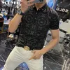 Men's T-Shirts Trendy Short Sleeved Men's Brand Embroidered Print Slim Lapel Polo 2022 Summer New Top Male Luxurious Highquality Man Clothing Z0221