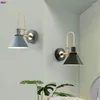 Lámparas de pared IWHD, lámpara nórdica moderna junto al dormitorio, sala de estar, apliques de luz LED, lámpara de pared, iluminación de luminaria