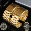 Watch Bands 24mm 26mm 28mm Man Watchband Quality Solid Stainless Steel Band For DZ7371 DZ7333 DZ7454 Series Gold Bracelet