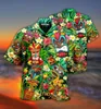 Mäns avslappnade skjortor Lossa andningsbara 3D -tryck trendiga Cool Fashion Hawaiian Shirts Beach Party Tops Kort ärmar Summer Men's Shirts 230220