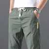 Pantalon pour hommes ultra-mince été décontracté pour hommes en plein air grande taille sport mode léger confortable lâche cool course 230221