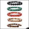 Bracelets De Charme En Acier Inoxydable Entretoise Charmes Pierre Perles Bracelet Amant À La Main Hommes Énergie Pierres Couple Bracelets Bouddha Yoga Bijou Dhzfr