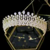 Tiaras Neue Braut Tiara Kristall Kopfschmuck Hochzeit Haarschmuck Voller Zirkon Kronen Stirnband Hochzeit Schmuck Kronen Für Frauen Z0220