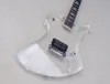 Factory Custom Transparent Acrylic Electric Guitar med Maple Neck Rosewood Fretboard kan anpassas