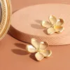 Stud Earrings Golden Cherry Blossom Classic Romantic Girl Ladies Jewelry Gift 2023