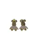 Lyxvarum￤rkesdesigner Golden Bear Earrings Animal Bolts Diamond Jewelry Lovers Prom Wedding Dress Line Up Gifts