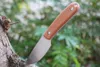 Hot M6700 Survival Straight Hunting Knife 14C28N Satin Drop Point Blade CNC Full Tang Flax Handle Outdoor Hunting Fishing Fixed Blade Knives with Kydex