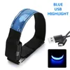 Genouillères Nuit Running Brassard Lumière LED Sports de plein air USB Rechargeable Ceinture de sécurité Bras Jambe Avertissement Bracelet Vélo Vélo Vélo