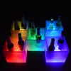 Mode Led Ice Bucket Kleurrijke Champagne Wine Whisky Beer Koeler vierkante Vleeslade voor Party Nightclub Bar Holidays