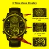 Polshorloges Kat-Wach Heren Business Watches Chronograph Analog Quartz Watch Date Luminous Hands Waterdichte siliconen rubberen band pols