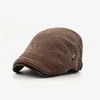 Bérets Solide Tricoté Béret Chapeau Pour Hommes Épaissir Polaire Hiver Avancé Plat Ivy Cap Femmes Tweed Gatsby Sboy Rétro Chaud Cabbie