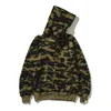 Sweat à capuche Mens Designer Full Zip Up Shark Hoodies pour femme Veste de camouflage noire Blue Ape Sweat à capuche Sweat à capuche Homme Femme Warm Long Tech Fleece Cardigan 23ss