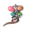 Charms 1 Unids Colorf Forma de Mariposa 55X6Cm Aleación Metal Glass Charm Colgante Para Fabricación de Joyas Diy Crafts Hallazgos Drop Delive Dhbcc