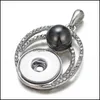 Charms Sier Crystal Snap Button Akcesoria Akcesoria Biżuterii DIY 18 mm imszowy naszyjnik dla kobiet